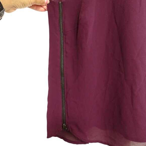 Forever 21 Sleeveless Purple Tank Top Women Plus Size 1X Zip Pocket Side Zipper - Picture 3 of 8